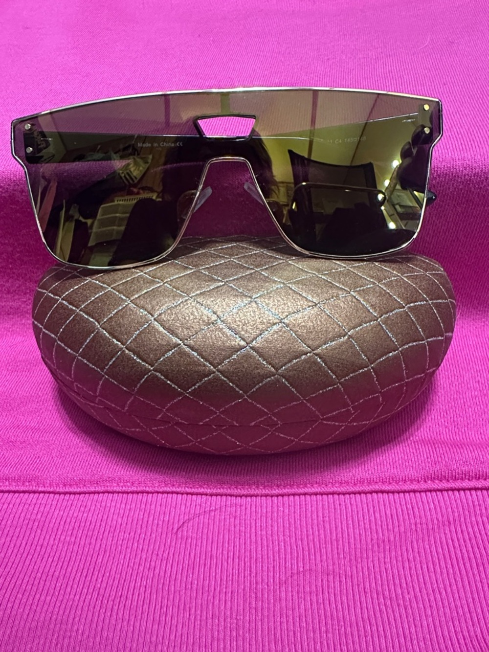 Shield-Style Women's Sunglasses in Dark Smoke